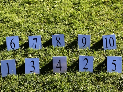 Parcoursnummers - Hindernisnummers 1-25, Aluminium 